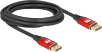 DELOCK 80606 - DisplayPort 1.4 Kabel, 8K 60 Hz, rot, 3,0 m