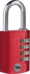 YE YE3CB381311CO - Zahlenschloss, Aluminium, 4 Zahlenreihen, 38 mm
