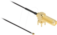 DELOCK 12028 - Antennenkabel, SMA 90&deg; PCB Buchse / MHF&reg; 4L Stecker