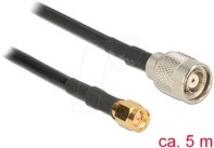 DELOCK 89513 - HF Antennenkabel, RP-TNC Stecker > SMA Stecker, 5 m