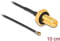 DELOCK 12655 - MHF&reg; 4L LK Stecker zu RP-SMA Buchse 10 cm, gesch&uuml;tzt