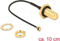 DELOCK 88965 - HF Antennenkabel, SMA Buchse > MHF&reg; I Stecker, 10 cm
