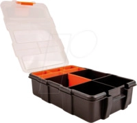DELOCK 18419 - Sortimentsbox mit 11 F&auml;chern 220 x 155 x 60 mm orange / schwarz