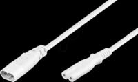 ADCV 200 WS - Netzkabel Verl&auml;ngerung, Ger&auml;testecker C8, 2 m, ws, C7