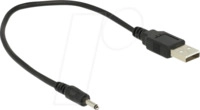 DELOCK 83793 - Stromkabel USB-A > DC 3,0 x 1,1 mm Stecker 27 cm