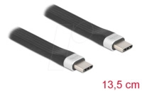 DELOCK 85770 - USB 10 Gb/s Flachbandkabel, C Stecker auf C Stecker, 13,5 cm