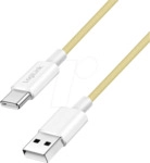 LOGILINK CU0333 - Sync- & Ladekabel, USB-C -> A, 60 W, gelb, 1 m