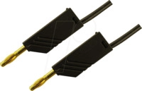 MLN 25 25 AU SW - Messleitung, 2,5 mm&sup2;, 0,25 m, schwarz, vergoldet