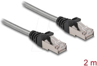 DELOCK 80109 - Patchkabel Cat.6A U/FTP mit Metallmantel 2 m