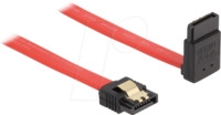 DELOCK 83972 - SATA 6 Gb/s Kabel gerade auf oben gewinkelt 20 cm rot