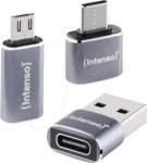 INTENSO 7600913 - Adapter USB MIX480 f&uuml;r USB-C, USB-A und microUSB, 3er Set