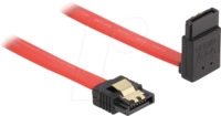 DELOCK 83973 - SATA 6 Gb/s Kabel gerade auf oben gewinkelt 30 cm rot