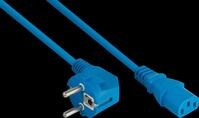 KM SK0130-B005 - Netzkabel Schutzkontakt-Stecker Typ E+F,Buchse C13, blau, 0,5m