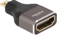 DELOCK 60079 - Adapter HDMI D Stecker > A Buchse, 8K 60 Hz
