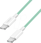 LOGILINK CU0348 - Sync- & Ladekabel, USB-C -> C, 60 W, gr&uuml;n, 1,5 m