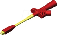 KLEPS 2800 RT - Klemmpr&uuml;fspitze, 4 mm, rot, Klauen, gesichert