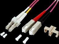 O0323.15 - Duplex Jumper LC-SC 50/125&micro;, 15 m, OM4, violett