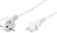 NKSK 300 WS - Netzkabel, Schutzkontaktstecker gew, 3 m, ws, C13