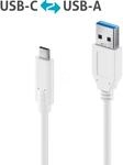 PURE IS2600-010 - USB 5 Gb/s Kabel, iSerie, A Stecker auf C Stecker, wei&szlig;, 1,0...