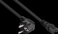 KM SK0150-S018 - Netzkabel Schutzkontakt-Stecker Typ E+F, Buchse C15, 1,8m