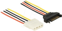 DELOCK 60137 - SATA 15pin Stecker > 4pin Molex Buchse, 50cm