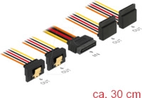 DELOCK 60154 - SATA 15 Pin Stecker > SATA 15 Pin Buchse 2 gerade, 2 unten 90&deg; 3