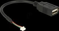 DELOCK 84834 - USB 2.0 Kabel, Pfostenbuchse auf A Buchse, 0,15 m