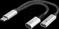 MATR MA11L - USB C Stecker auf 2x USB C Buchse, 60 W