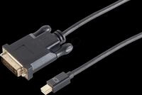 SHVP BS10-55025 - Mini Displayport 1.2 < DVI D 24+1 Stecker schwarz 1 m