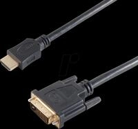 SHVP BS77488 - HDMI Stecker < DVI-D (24+1) Stecker vergoldet 10 m
