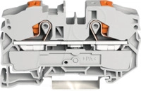 WAGO 2216-1201 - 2-Leiter-Durchgangsklemme, mit Dr&uuml;cker 16 mm&sup2;, grau