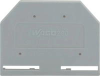 WAGO 280-301 - Abschluss- und Zwischenplatte, 2,5 mm dick, grau