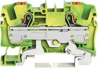 WAGO 2206-1207 - 2-Leiter-Schutzleiterklemme, mit Dr&uuml;cker 6 mm&sup2;, gr&uuml;n-gelb
