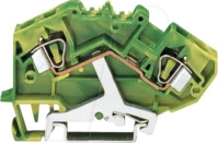 WAGO 782-607 - 2-Leiter-Schutzleiterklemme, 6 mm&sup2;, gr&uuml;n/gelb