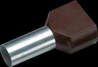 CIMCO 187707 - Twin-Aderendh&uuml;lse isoliert 2x1,5 mm&sup2;/8 mm, schwarz, 100er Pack