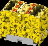 PHOE 3002795 - Verteilerblock PTFIX, 6X1,5, schwarz/gelb
