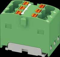 PHOE 3002771 - Verteilerblock PTFIX, 6X1,5, gr&uuml;n