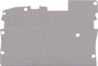 WAGO 2022-1291 - Abschluss- und Zwischenplatte, 1 mm dick, grau