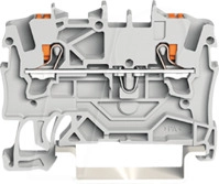 WAGO 2201-1201 - 2-Leiter-Durchgangsklemme, mit Dr&uuml;cker 1,5 mm&sup2;, grau
