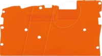 WAGO 2022-1392 - Abschluss- und Zwischenplatte, 1 mm dick, orange