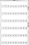 WAGO 248-502 - Mini-WSB-Beschriftungskarte, bedruckt, 1 ... 10 (10x), wei&szlig;