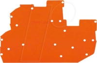 WAGO 2022-2292 - Abschluss- und Zwischenplatte, 1 mm dick, orange