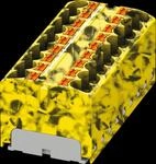 PHOE 3273854 - Verteilerblock PTFIX, 18X4, schwarz/gelb