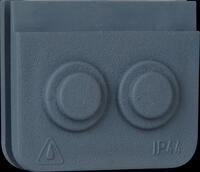 EL BE 321628004 - BLUE ELECTRIC - Kabeleinf&uuml;hrung 2-fach, grau