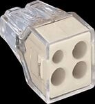 WAGO 773-124 - Verbindungsdosenklemme, 2,5 mm&sup2;, 4 Leiter, grau, transparent