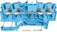 WAGO 2202-1404 - 4-Leiter-Durchgangsklemme, mit Dr&uuml;cker 2,5 mm&sup2;, blau