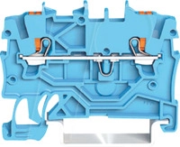 WAGO 2200-1204 - 2-Leiter-Durchgangsklemme, mit Dr&uuml;cker 1 mm&sup2;, blau