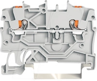 WAGO 2200-1201 - 2-Leiter-Durchgangsklemme, mit Dr&uuml;cker 1 mm&sup2;, grau