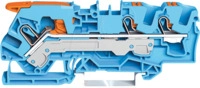 WAGO 2106-5304 - 3-Leiter-Durchgangsklemme, mit Hebel und Dr&uuml;cker 6 mm&sup2;, blau