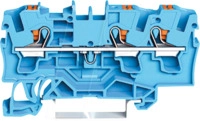 WAGO 2204-1304 - 3-Leiter-Durchgangsklemme, mit Dr&uuml;cker 4 mm&sup2;, blau